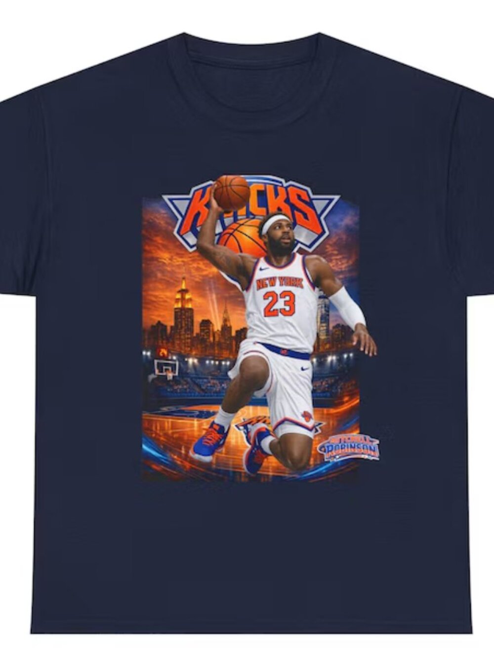Mitchell Robinson Dunk Graphic Tee City Skyline Unisex T Shirt  257